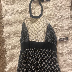 New never worn, white, black, and gray Maxi  dress